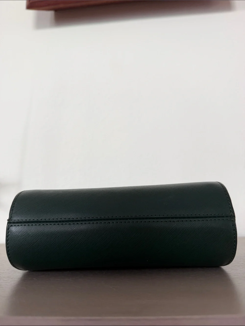 A.P.C. Forest Green Saffiano Leather Crossbody